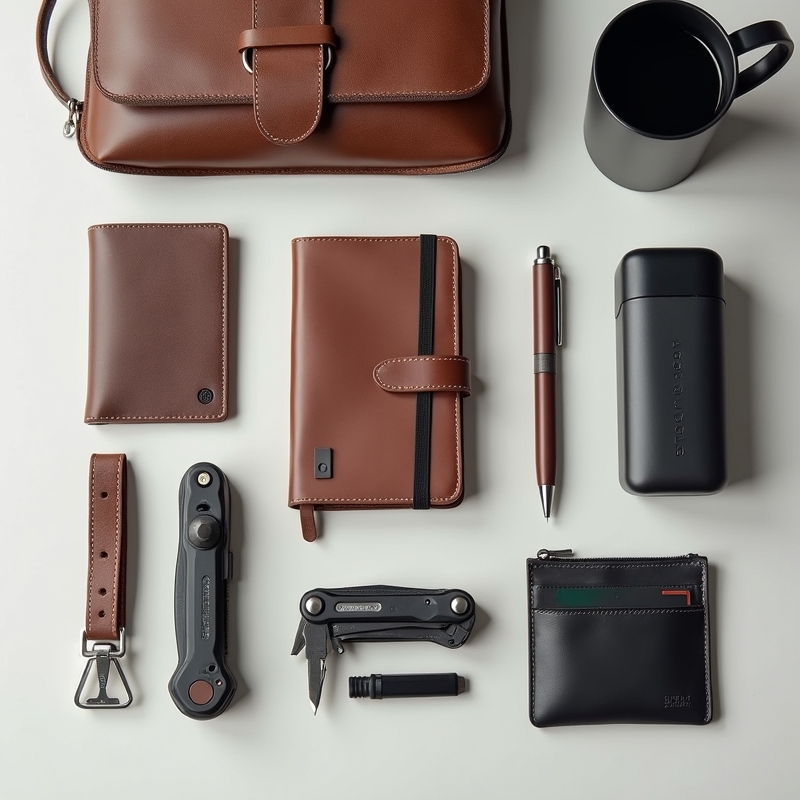 Prylar & Köpguider 2 EDC-prylar för män i budget och premium på ett skrivbord