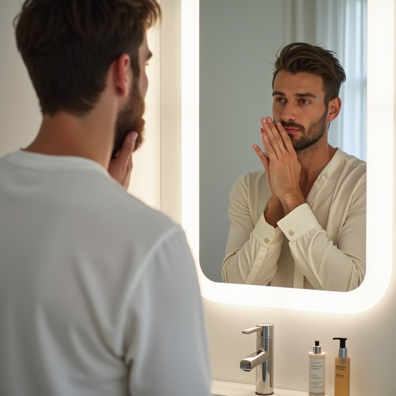 Hem 19 Man gör enkel hudvårdsrutin för oljig hud i badrum