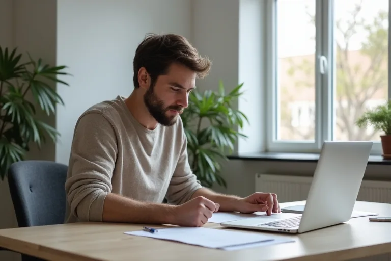 Man skriver ett kort och tryggt löneanspråk i jobbansökan
