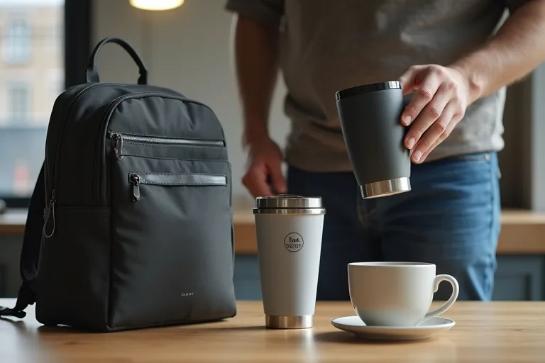 Premiumkänsla i en travel mug för daglig pendling och carry