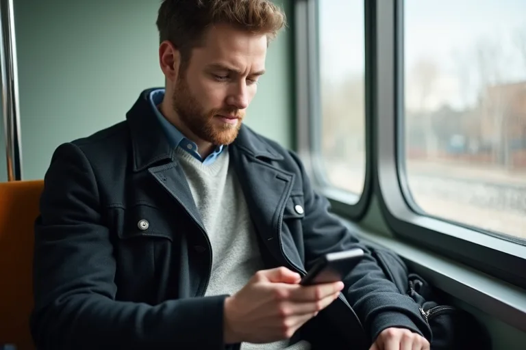 Powerbank i en vardaglig pendlarväska bredvid mobil och nycklar