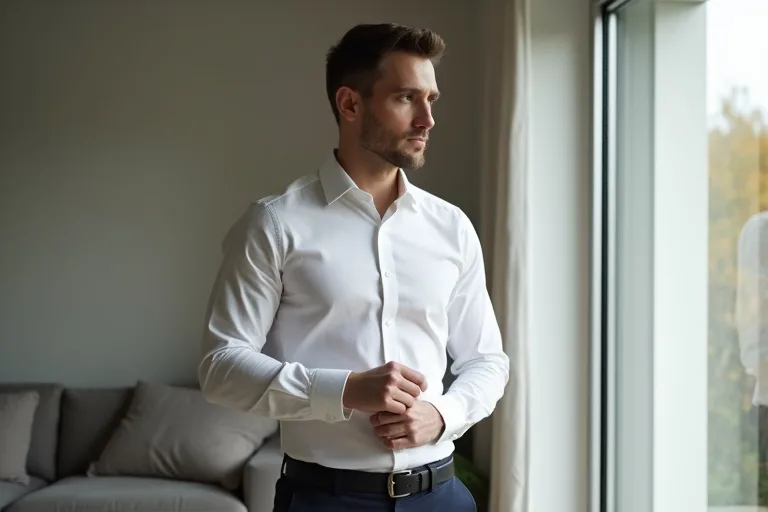 Illustration till Bästa vita skjortan för kontor, dejt och fest