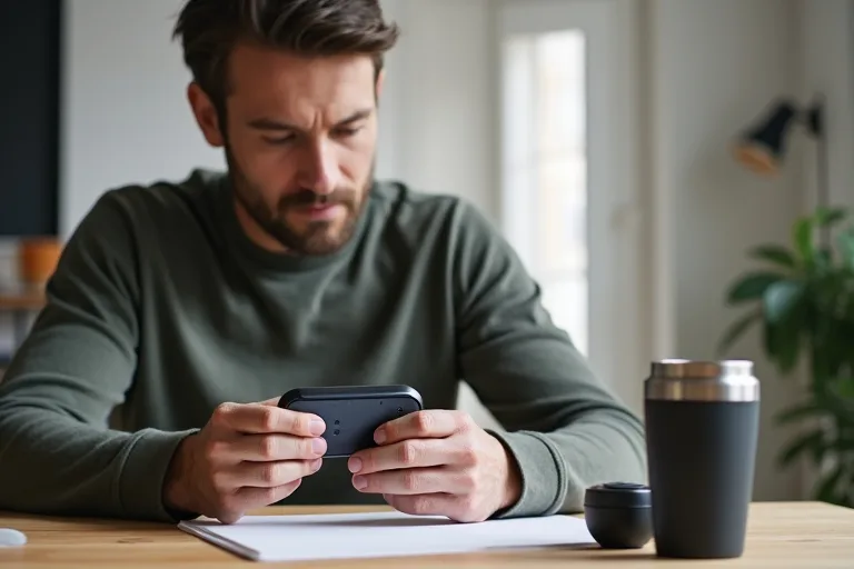 Budget och premium teknikpresenter jämförs på ett köksbord