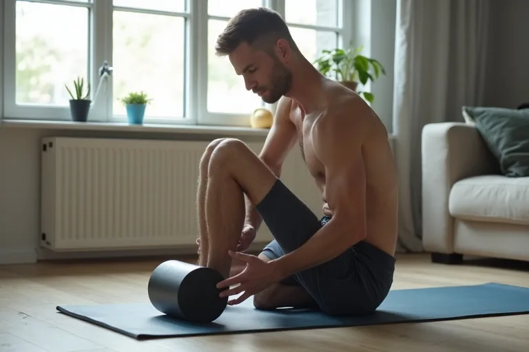 En man tar det lugnt efter träning med fokus på återhämtning i vardagen