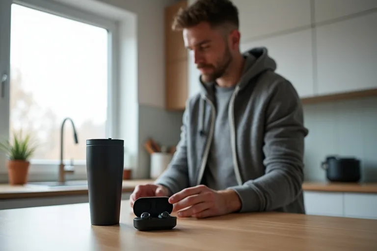 Teknikpresenter i ett svenskt kök där en enkel och användbar produkt jämförs med en mer avancerad lösning.